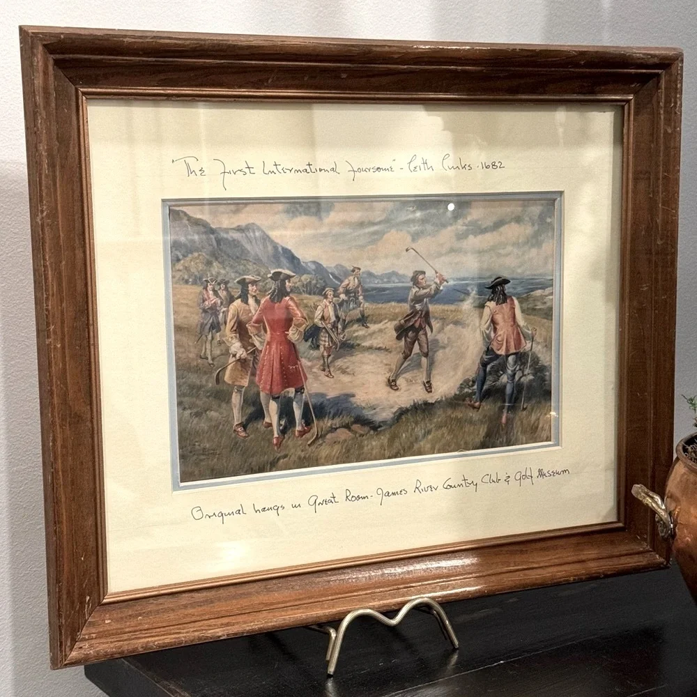 “The First International Foursome” Antique Leith Links ~1682
